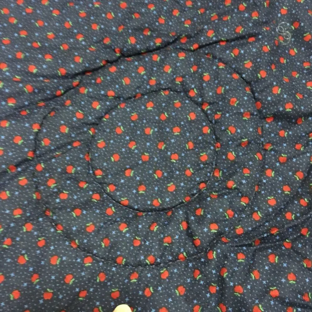 VTG HANDMADE Pillow Quilt Combo Birds Florals Apples Farmhouse Cottagecore